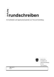 Rundschreiben Nr. 5, MÃ¤rz 2011 - Kammer der Architekten und ...