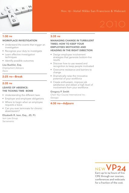 employment-practices-conference e brochure.pdf - BRGSLaw.Com