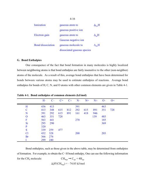 CHAPTER 4. THERMODYNAMICS: THE FIRST LAW