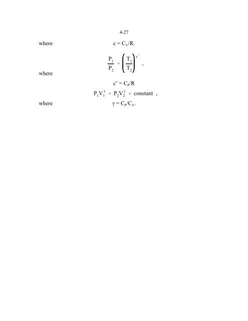 CHAPTER 4. THERMODYNAMICS: THE FIRST LAW