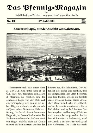 Das Pfennig-Magazin – No. 13 (Ausgabe vom 27. Juli 1833) - Igelity