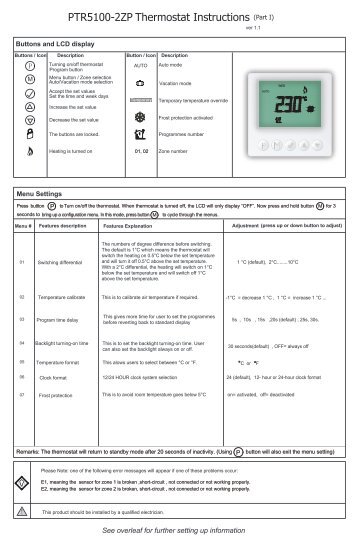 TR3000 thermostat instructions - TPS Thermal Controls