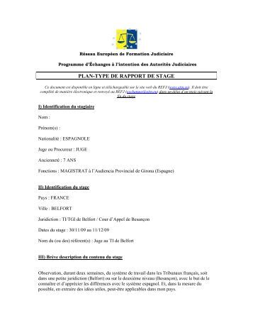 Type Rapport De Stage Essay