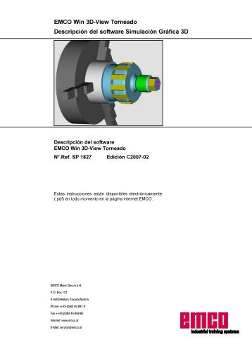 EMCO Win 3D-View Torneado DescripciÃ³n del software SimulaciÃ³n ...