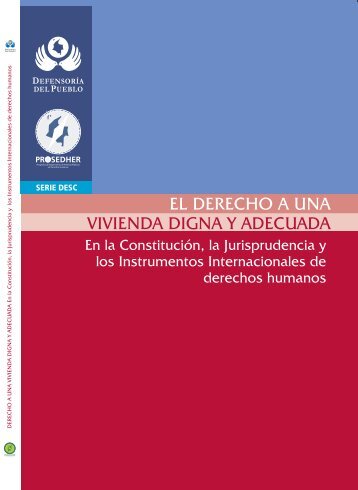 Derecho a la Vivienda Digna PDF - DefensorÃ­a del Pueblo