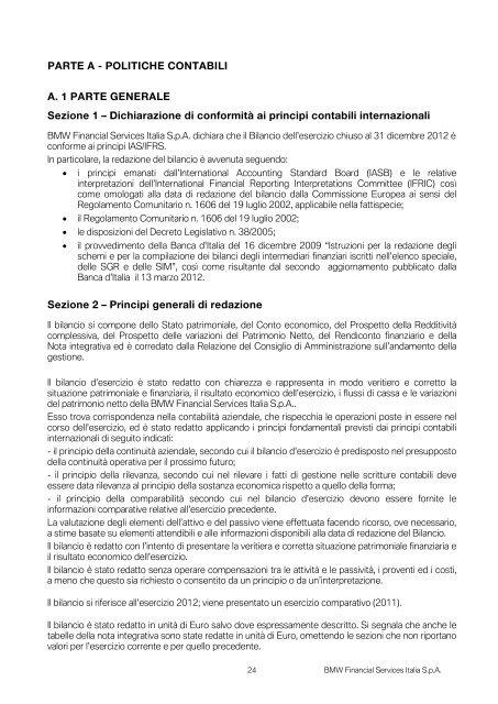 BMW Financial Services Italia SpA - Assilea