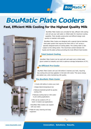 BouMatic Plate Coolers