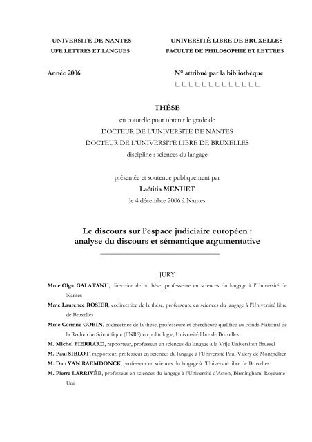Le Discours Sur L Espace Judiciaire Europa C En Analyse Du Discours Et