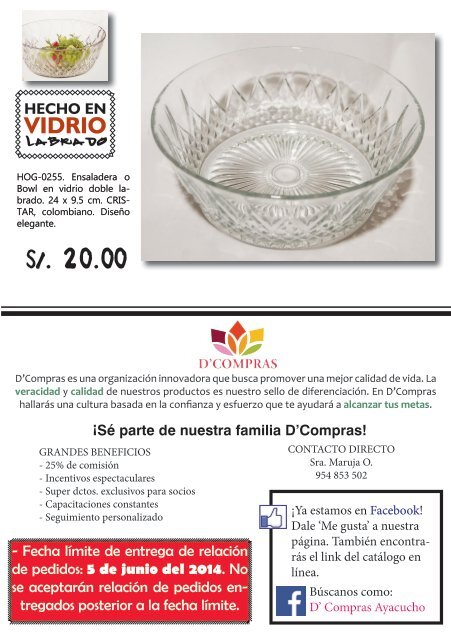 Catálogo D'Compras Ayacucho. Campaña Mayo - Junio
