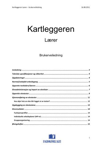 Kartleggeren - Fagbokforlaget