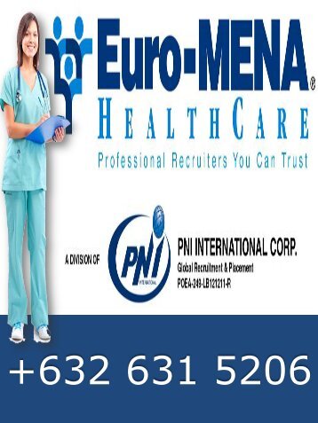 Euro-MENA Healthcare Recruiters, a division of PNI International Corp.