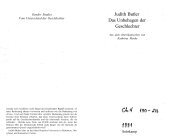 Judith Butler Das Unbehagen der Geschlechter - Wuala