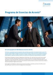 Programa de licencias de AcronisÂ® - Insight