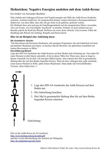 Heilzeichen: Negative Energien ausleiten mit dem Ankh-Kreuz