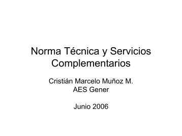 Norma TÃ©cnica y Servicios Complementarios