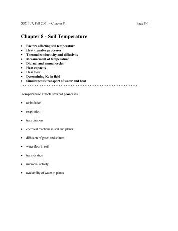 Chapter 8 - Soil Temperature - LAWR