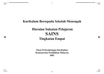 Huraian Sukatan Pelajaran Tingkatan Empat - SMK Pai Chee
