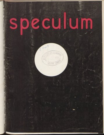 Speculum - University of Melbourne