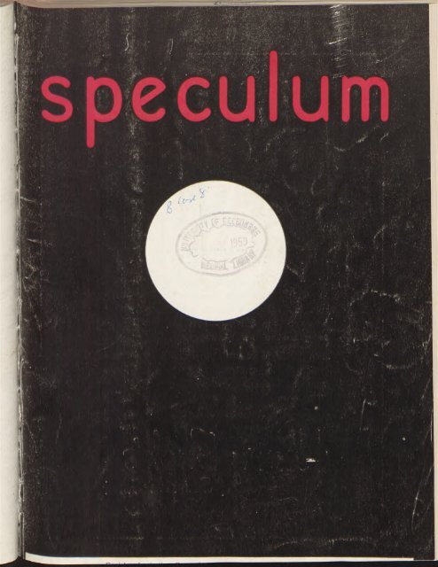 Speculum - University of Melbourne