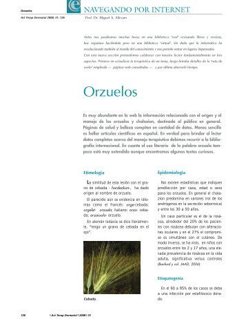 Orzuelos - Actualizaciones Terapeuticas Dermatologicas y Esteticas