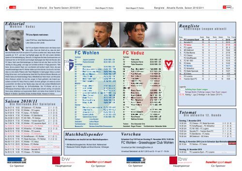 FC Wohlen - FC Vaduz