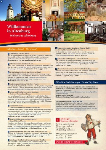 Innenstadtplan - Altenburg Tourismus