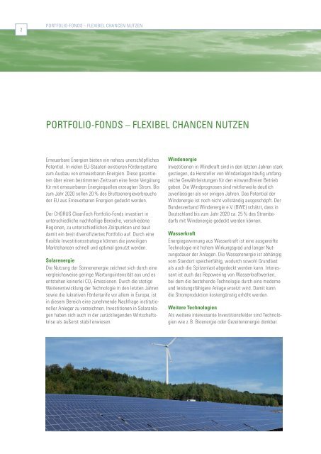 Chorus CleanTech Portfolio - Kurzprospekt