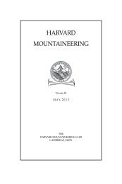 2012 Issue - Harvard Mountaineering Club