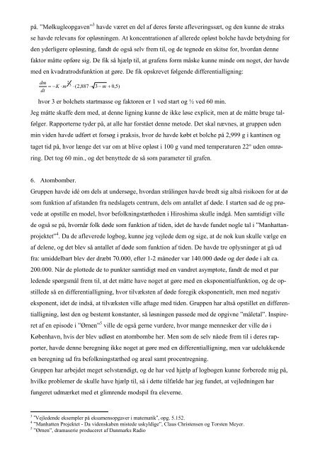 Problemorienteret projektarbejde i, om og med matematik i ... - dirac