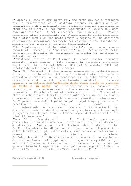 Relazione dott. Massetani 118.57 Kb - Fondazione Forense Firenze