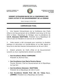 Communiqué final du Sommet extraordinaire de la conférence des ...