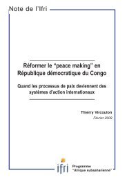 Réformer le “peace making” en République démocratique du ... - Ifri