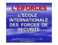 l'ecole internationale des forces de securite - Réseau de recherche ...