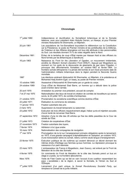 Interprétations d'un conflit, le cas de la Somalie