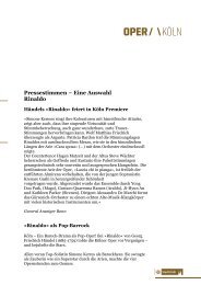 AusgewÃ¤lte Pressestimmen (PDF) - Oper KÃ¶ln