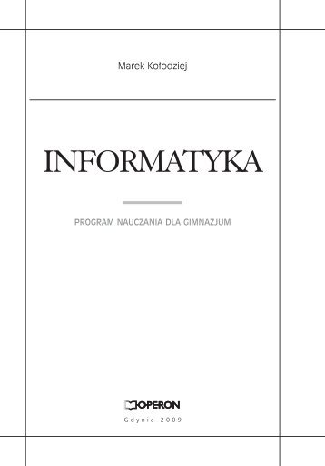 INFORMATYKA - Operon