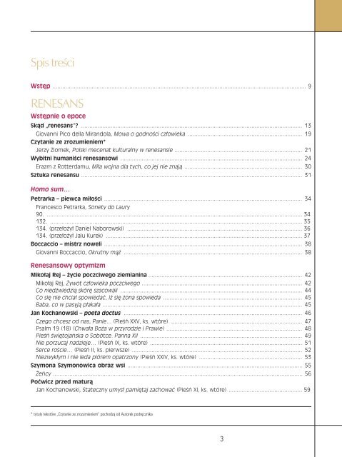 RENESANS Spis treÅci - Operon