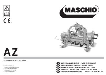 uso e manutenzione / parti di ricambio use and maintenance ... - Opico