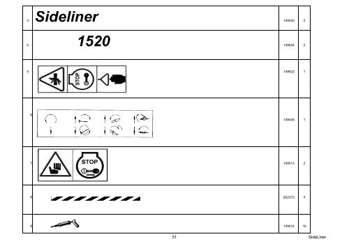 Sideliner Series 10.4 & 10.5 Parts Manual - Opico