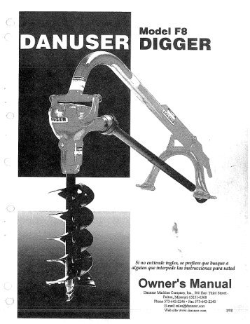 opico-danuser-post-hole-digger-f8-operators-manual