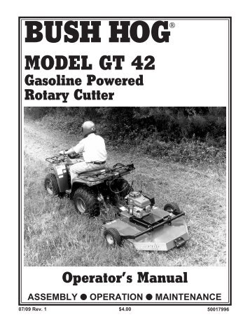 BUSH HOG / LAND MAINTENAN BUSH HOG / LAND MAINTENAN