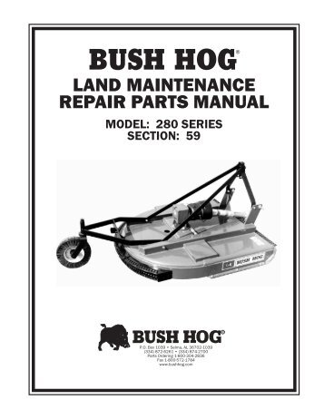 BUSH HOG / LAND MAINTENAN BUSH HOG / LAND MAINTENAN