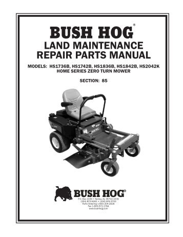 BUSH HOG / LAND MAINTENAN BUSH HOG / LAND MAINTENAN