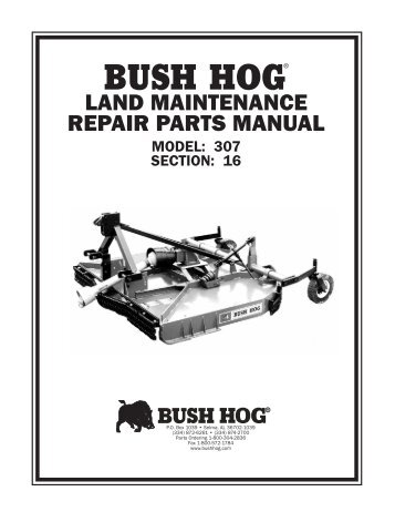 bush hog / land maintenance repair parts manual - Opico