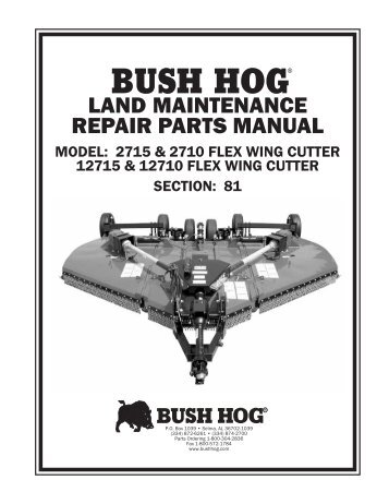 BUSH HOG / LAND MAINTENAN BUSH HOG / LAND MAINTENAN