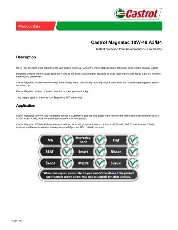 Castrol Magnatec 10W-40 A3/B4 - oilmag.ro