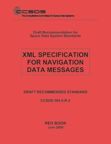 XML Specification for Navigation Data Messages - CCSDS