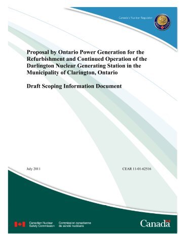 Draft Scoping Information Document - Ontario Power Generation