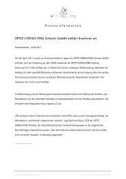 OPITZ CONSULTING Schweiz GmbH meldet Insolvenz an