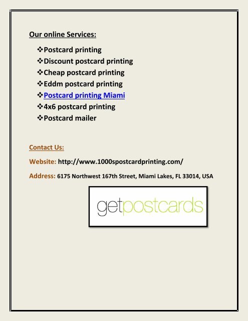 Cheap Postcard Printing Advantages Of For Small Business 